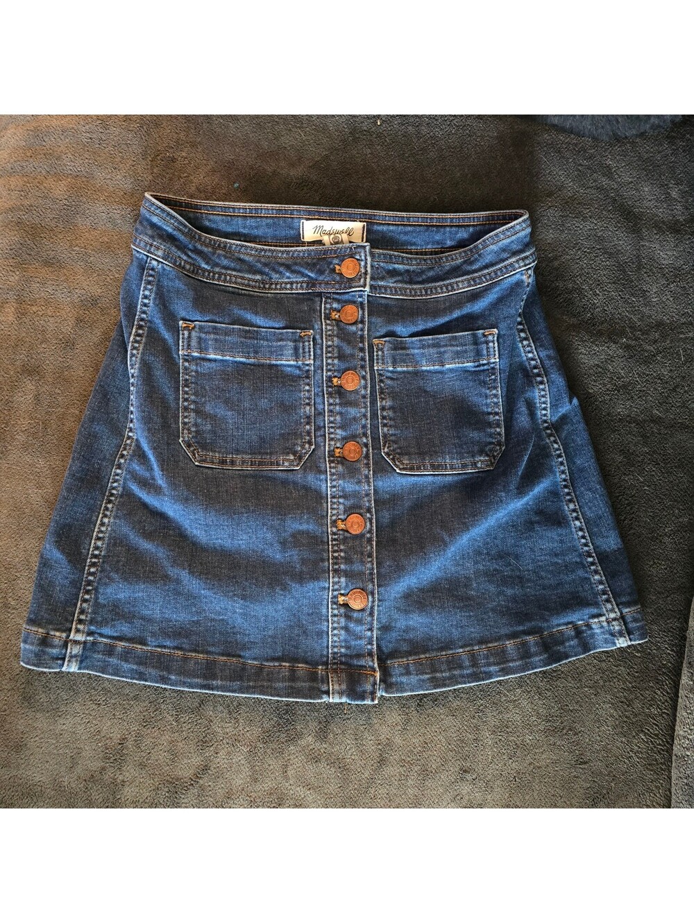Madewell Stretch Denim A-Line Skirt Blue 2 Women